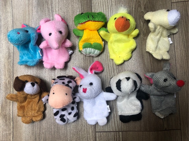 [HÀNG[MẪU ĐẸP] BỘ 5 THÚ RỐI NGÓN TAY KỂ CHUYỆN DIỄN XIẾC HÌNH ĐỘNG VẬT DỄ THƯƠNG CHO BÉ VUI