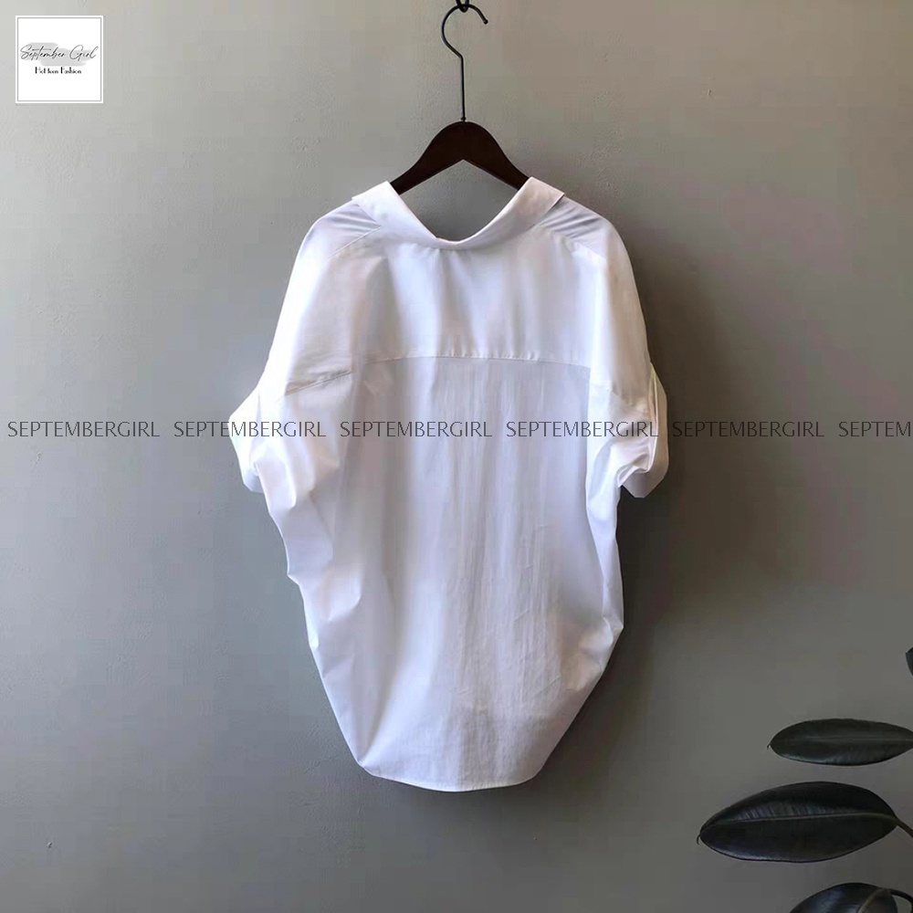 Áo sơ mi công sở nữ ngắn tay trơn màu thanh lịch SOMI NU 007 septembergirl