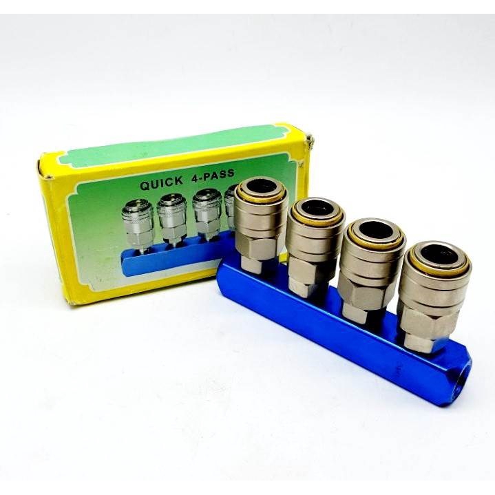 Đầu nối nhanh 4 chia ngang Nhật