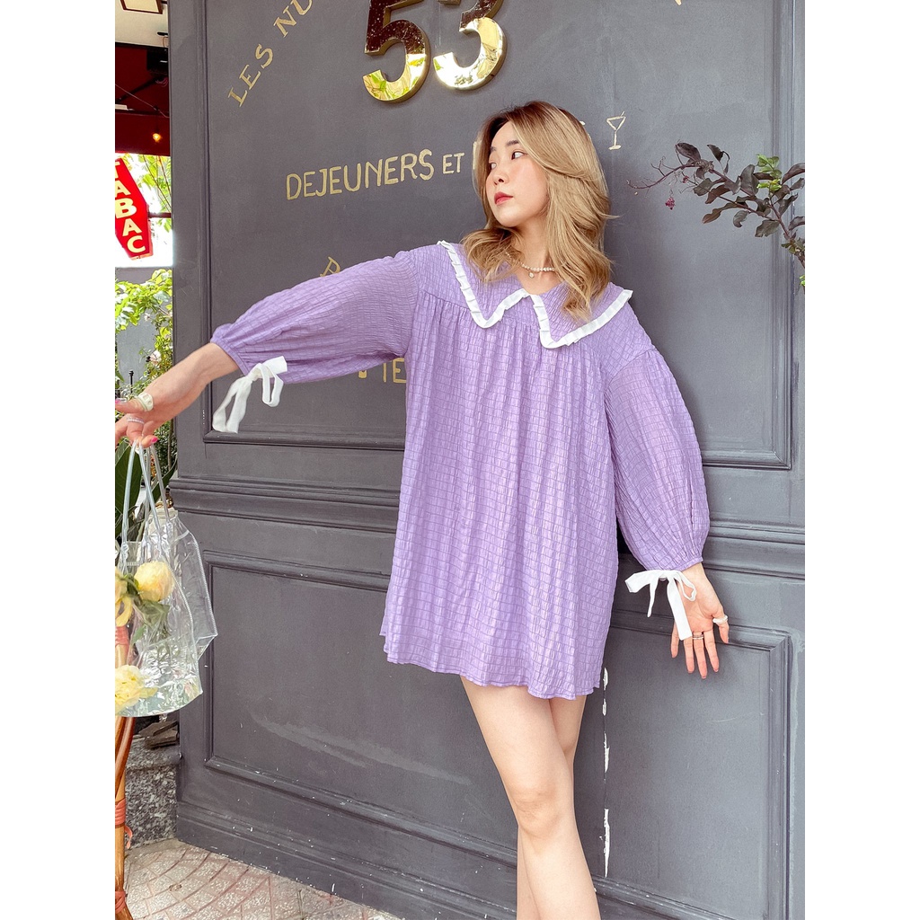 Đầm tím baby doll tay dài Bonbons Dress Gem Clothing SP060632