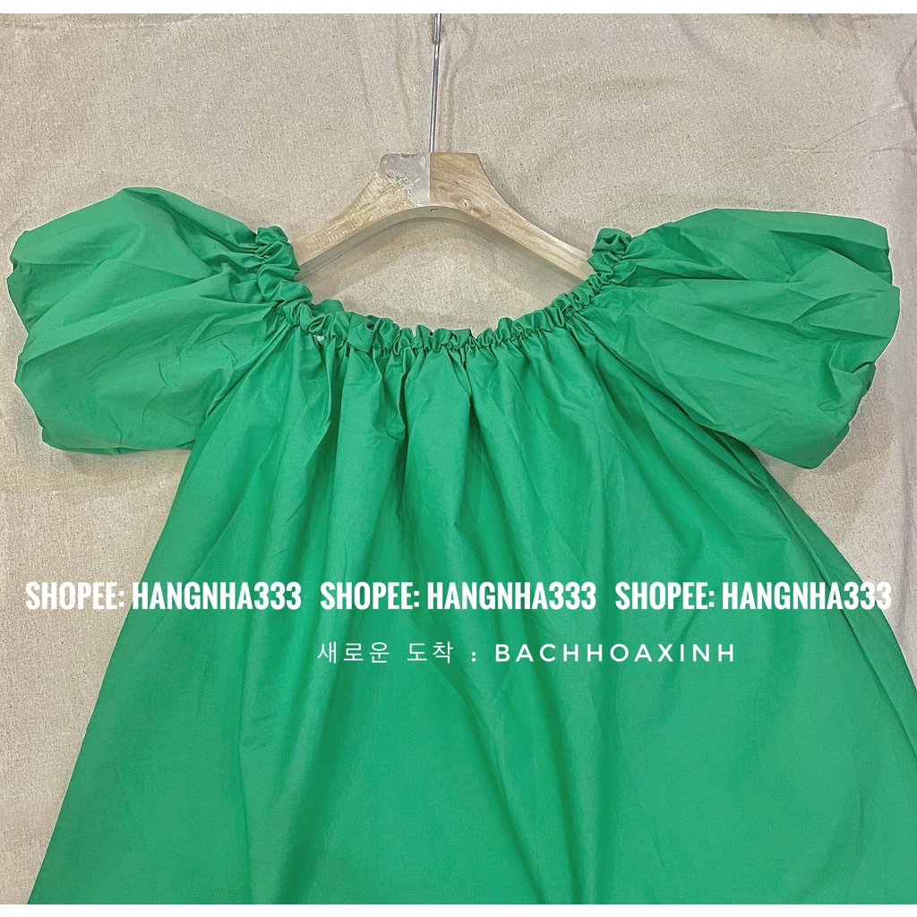 NEW || Đầm tay phồng bẹt vai form ngắn xòe babydoll siêu xinh nhiều màu Ulzzang