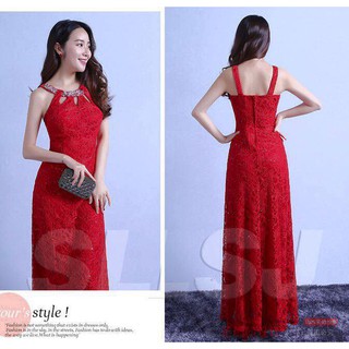 Đầm dạ hội ren kim sa-hàng nhập cao cấp