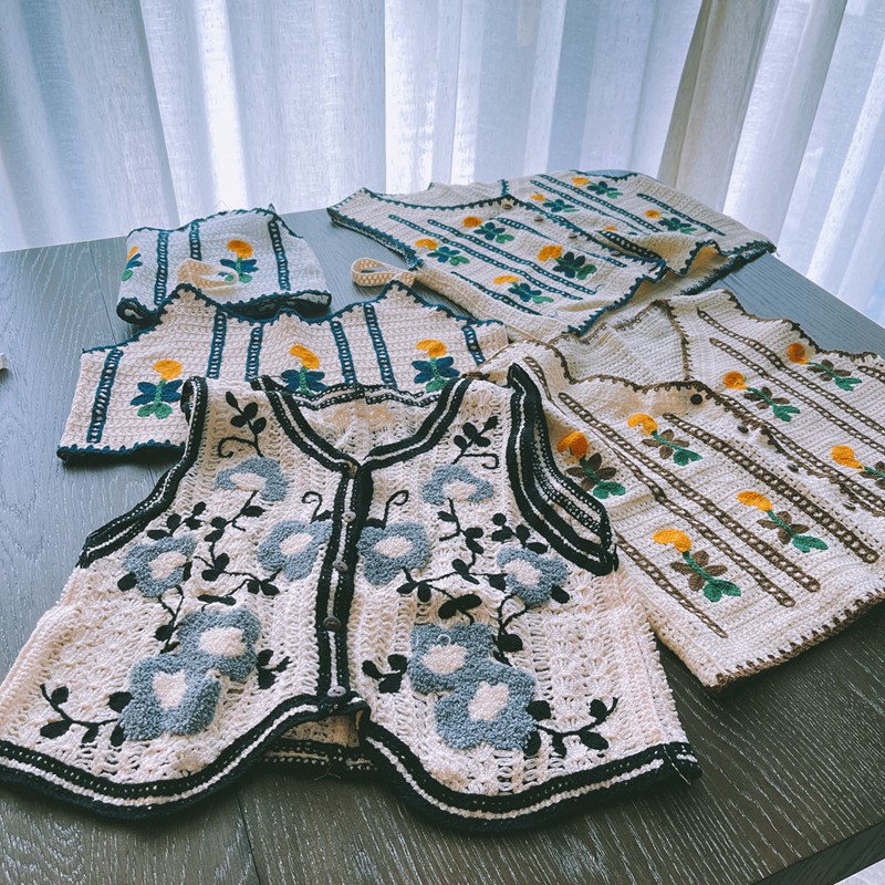 |AL13| Áo len ghile/ áo dây len họa tiết thổ cẩm phong cách vintage