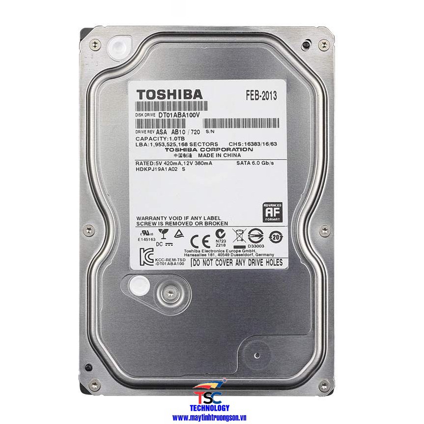 Ổ cứng Toshiba HDD 6000Gb | Chính Hãng Bảo Hành 24 Tháng - Maytinhtruongson.vn