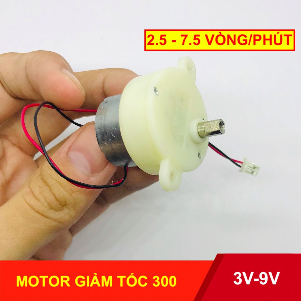 Động cơ motor mô tơ giảm tốc mini 300 điện áp 3V - 9V - tốc độ 5 vòng trên phút - LK0018