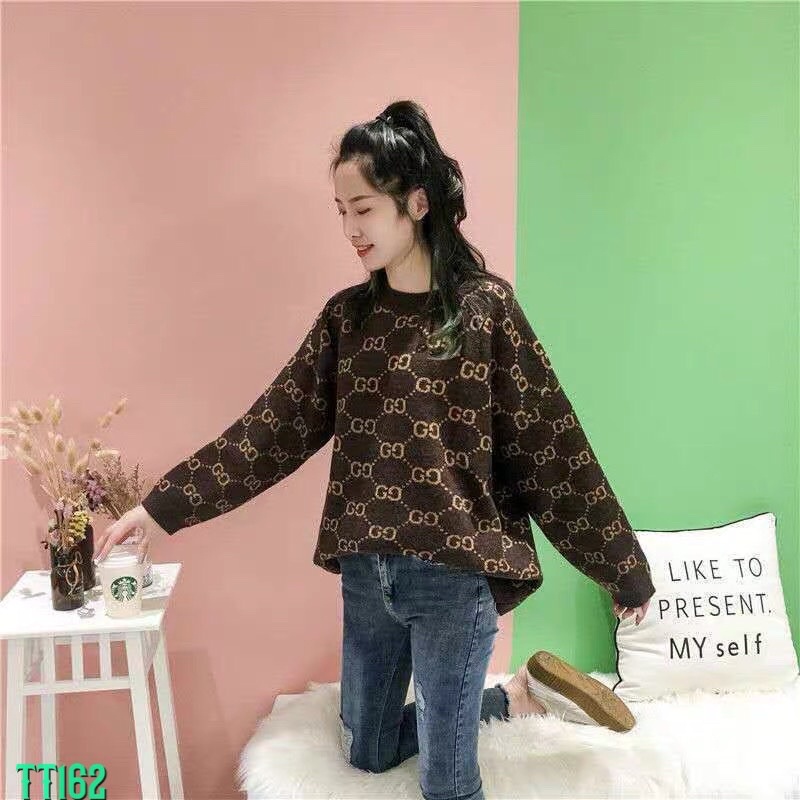 ❤️FREESHIP❤️Áo len dáng rộng chữ cực đẹp hàng qc sin sò Uy Tín Luôn!Free size from <<65kg
