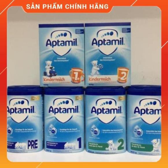 Sữa Aptamil Pronutra nội địa Đức (ap xanh cao) đủ số 1,2,3 1+ 2+ 800g
