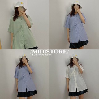 Áo Sơ mi ngắn tay dây chéo (Ảnh/Video tự chụp)