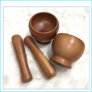 Bộ chày giã cối gỗ cao cấp Bộ chày cối gỗ hình lu tiện dụng trong nhà bếp HÀNG HOT