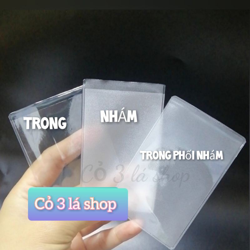 set 100 vỏ bọc đựng thẻ atm, căn cước công dân, thẻ thành viên, chống trầy xước, chống nước