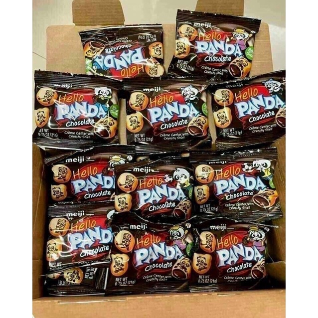 Bánh gấu Hello Panda Nhân Kem Chocolate Meiji Mỹ 680 gram date t7.2024