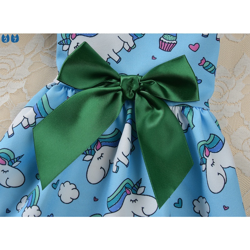 Đầm Chấm Bi Cổ Thắt Nơ Thời Trang Cho Thú Cưng 27