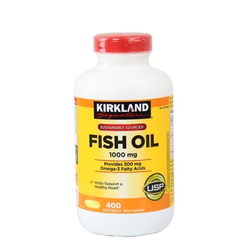 Viên Uống Fish Oil Dầu Cá Kirkland 400 Viên xuất xứ mỹ