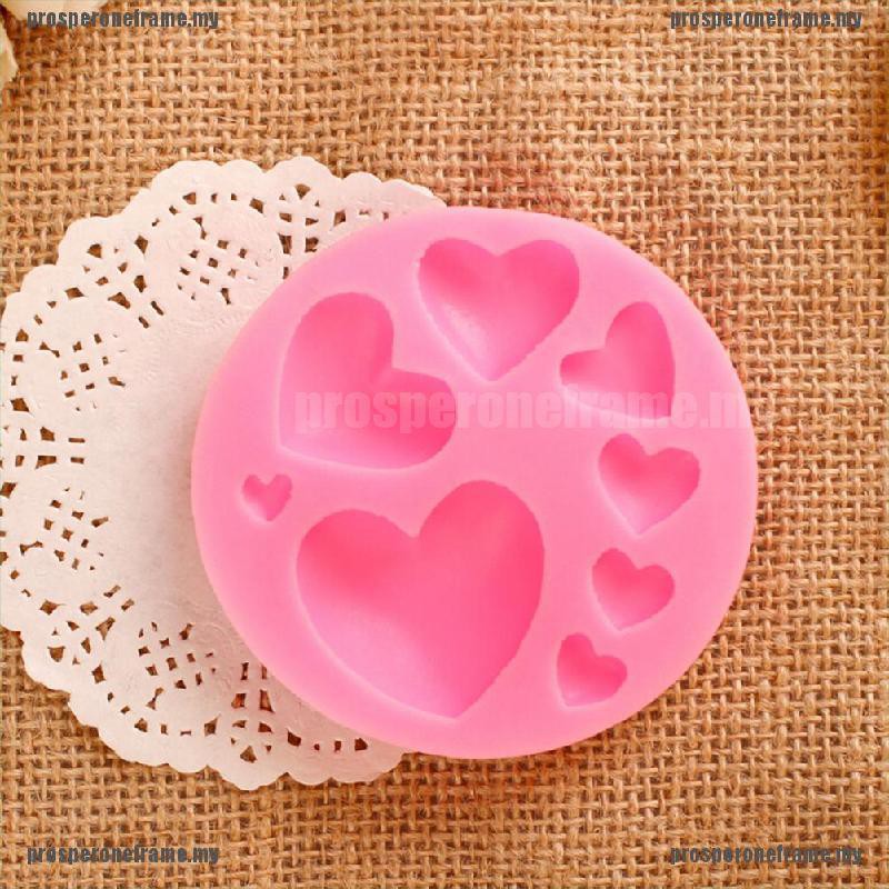 Khuôn Làm Bánh Chất Liệu Silicone Tự Làm Hình Trái Tim 3d