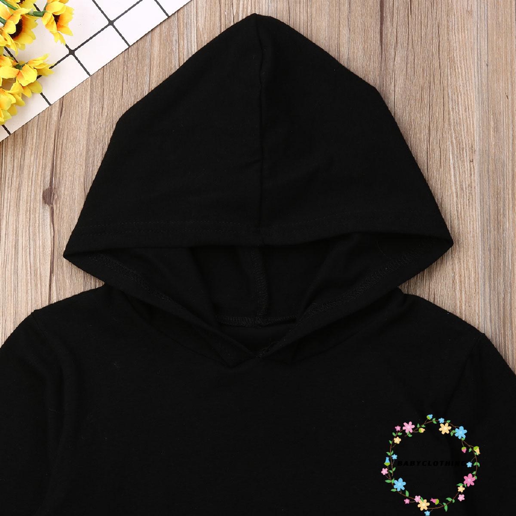 Áo hoodie cotton tay dài in chữ xinh xắn cho bé trai/gái