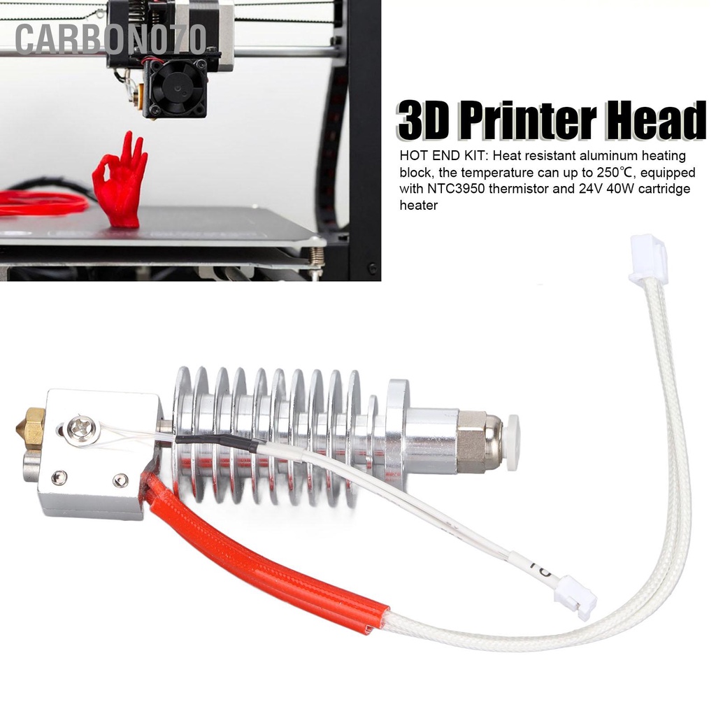 Carbon070 Hotend Vật tư máy in 3D kim loại bền chắc thực tế có thể thay thế cho dòng Chiron ANYCUBIC