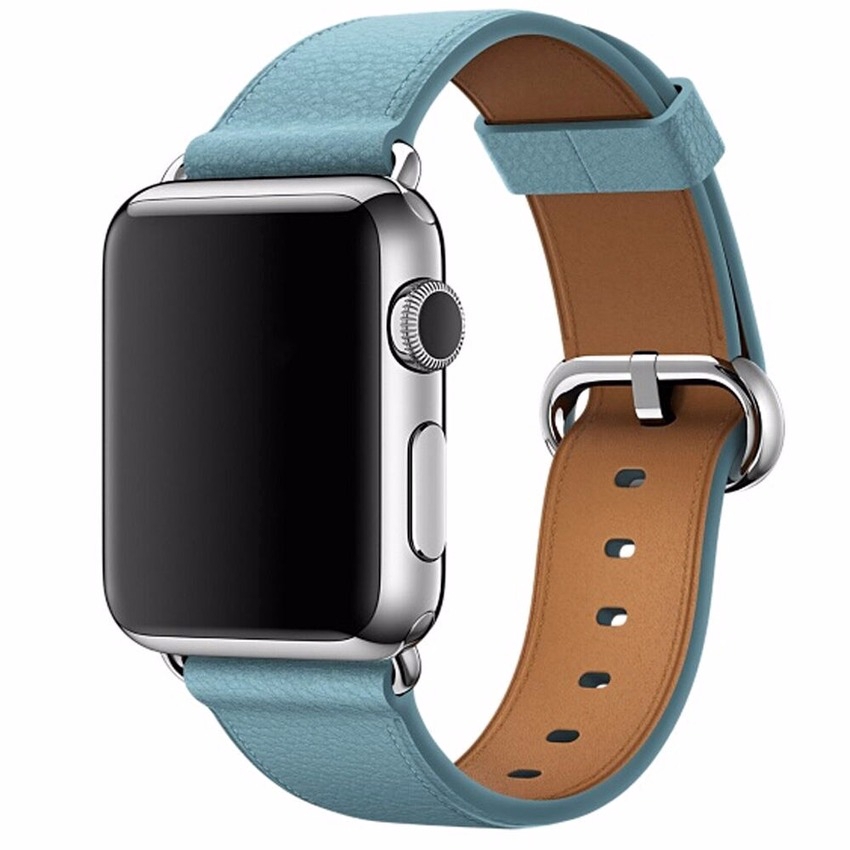 Dây đeo bằng da chất lượng cao cho đồng hồ thông minh Apple Watch 44 40 42 38 mm Series 1 2 3 4 5 SE 6