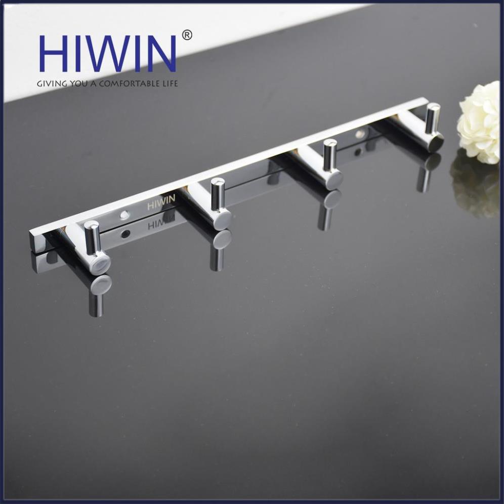Móc treo quần áo tiện lợi 4 móc chất liệu đồng mạ crom mặt gương HIWIN Y-6302-4