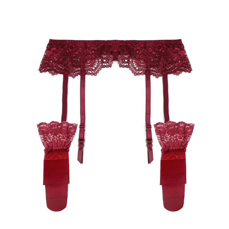 Thắt lưng và bít tất ren VARSBABY nhìn thấu chống tuột gợi cảm cho nữ