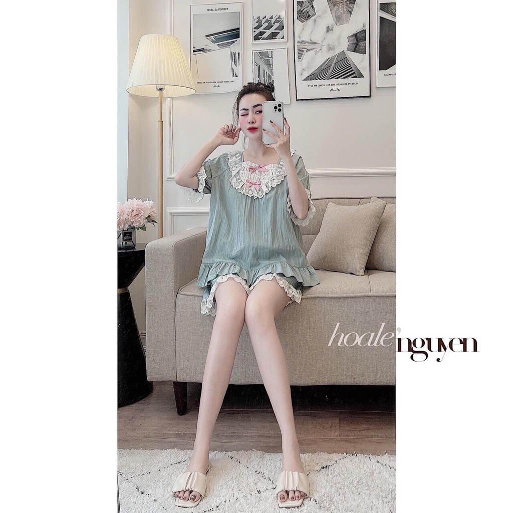 (Bộ quần áo) Set mặc ngủ chất đũi mát form rộng mặc thoải mái Hàng QCCC | BigBuy360 - bigbuy360.vn