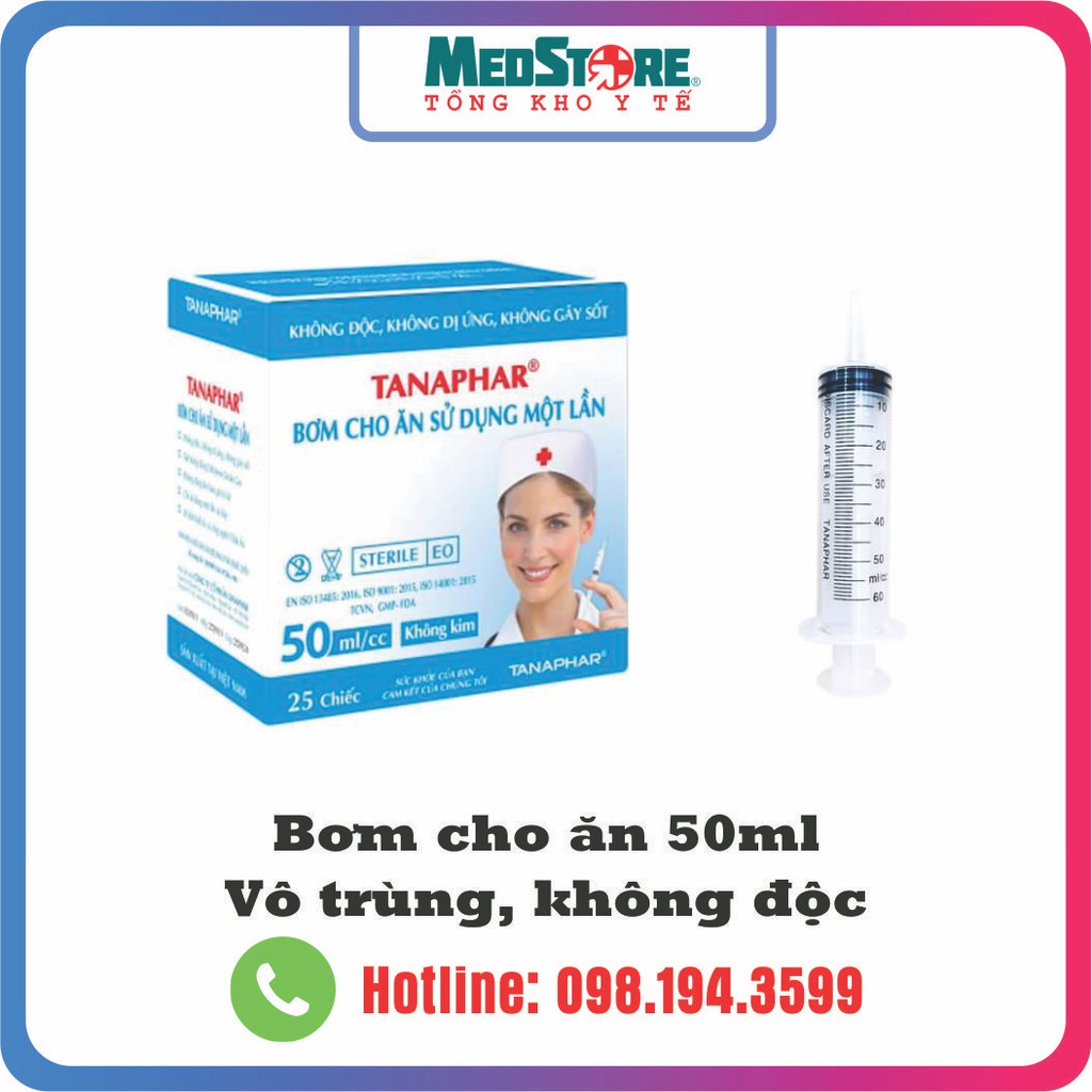 Bơm cho ăn MPV 50ML, Tanaphar 50ml