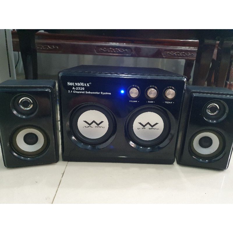 Loa vi tính Soundmax A2220 2.1 Đã qua sử dụng -tặng kèm jack 3.5 loại tốt