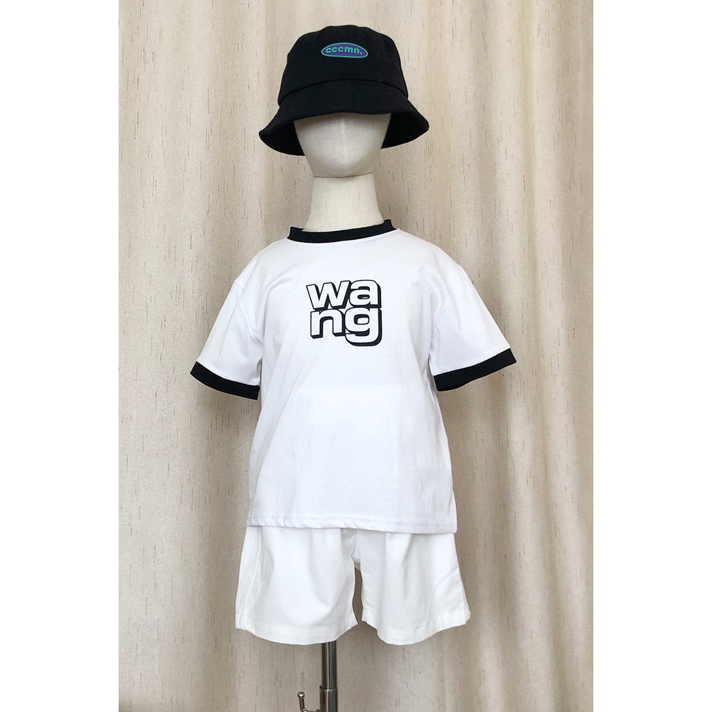 Áo phông Cotton bé trai, áo thun cute phối viền đen Size từ 9-40kg. Chuẩn shop - Tem hiệu Thun cotton 100% Siêu mát