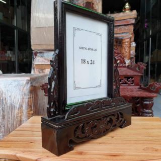 [Quá Rẻ] Khung Hình Thờ Gỗ Xà Cừ KT 18x24 Màu Đen Rất Đẹp Mẫu Bán Chạy