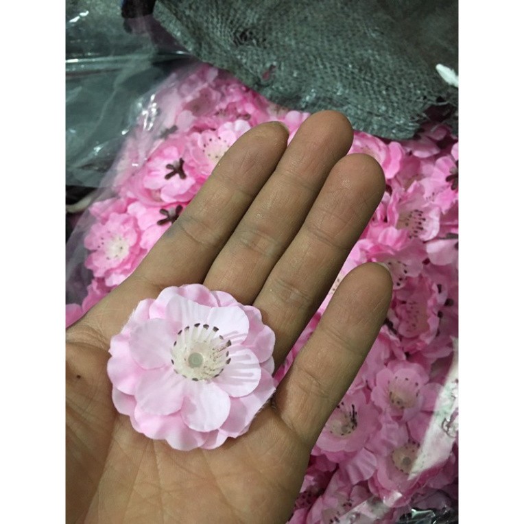 1 gói hoa đào, mai giả trang trí tết 2021 có 35 bông tặng kèm 5 nụ lá lộc hoa to đẹp dầy loại 1