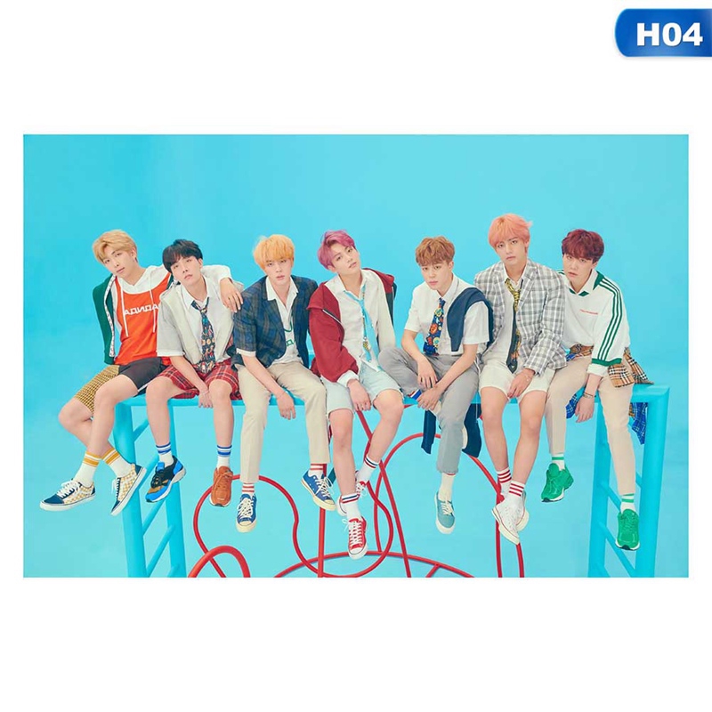 Thảm treo tường trang trí in hình nhóm nhạc KPOP BTS LOVE YOURSELF