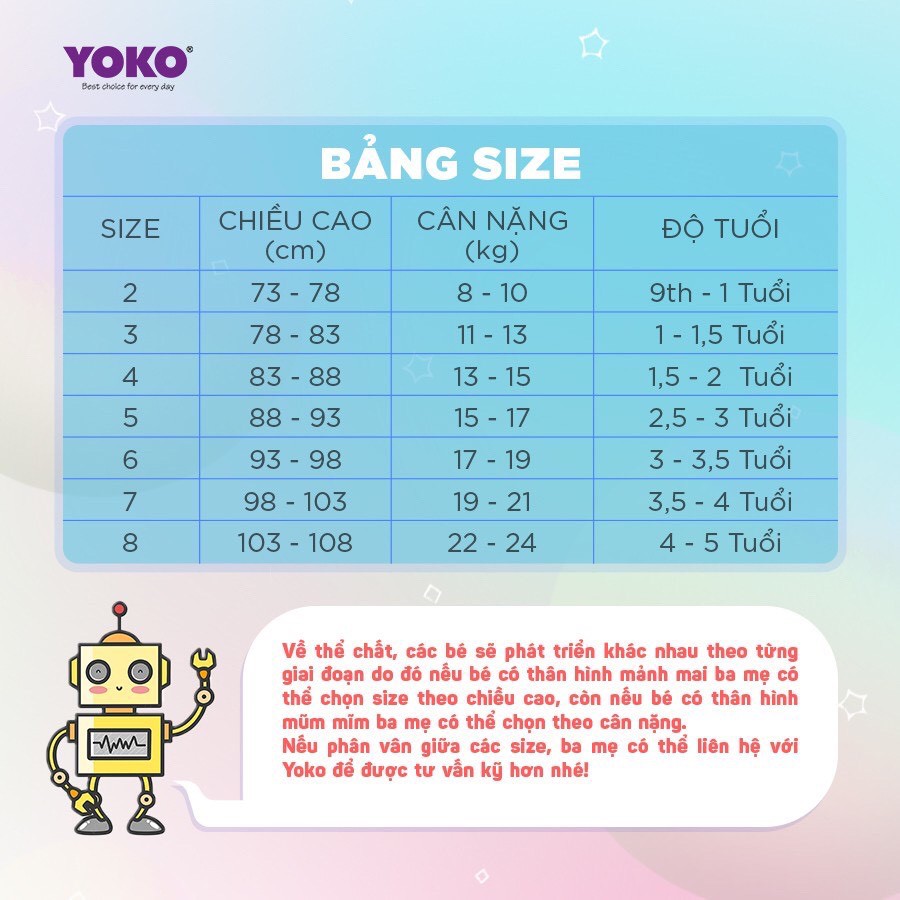 Bộ Quần Áo Dài Tay Vải Da Cá Bé Trai (1-9 Tuổi) YOKO KID'S FASHION 20411T