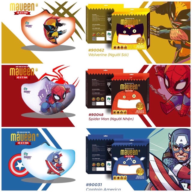 Khẩu trang Maveen bé trai, bé gái sz 2-14y | BigBuy360 - bigbuy360.vn