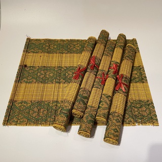 Tấm lót bàn ăn mành thổ cẩm cao cấp 30x40cm, miếng lót bàn ăn đẹp cho nhà hàng, gia đình, quán ăn