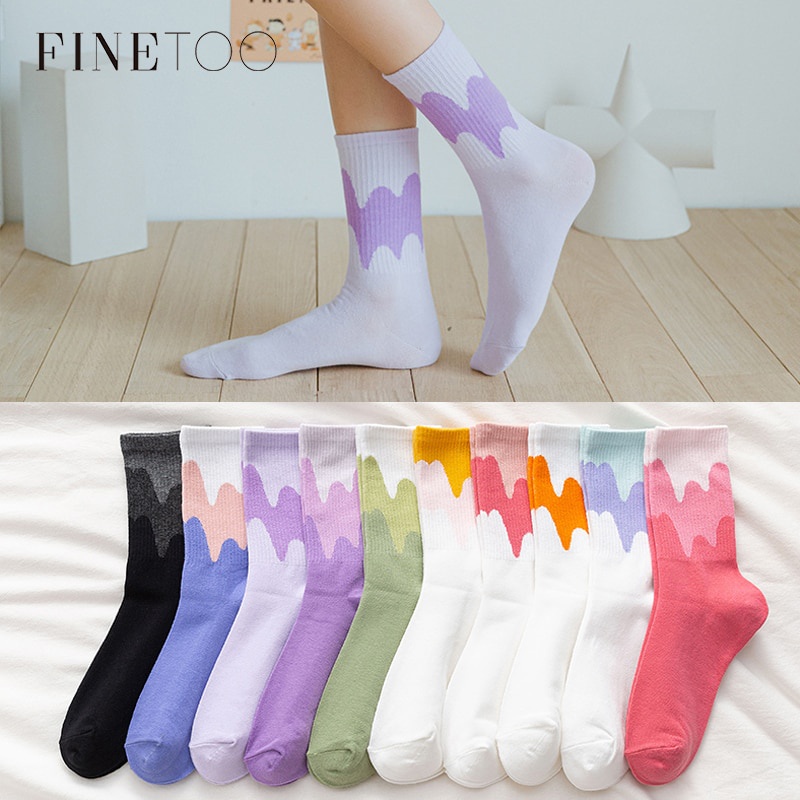 Take Talk Set 2 đôi vớ phối nhiều màu sắc tùy chọn thời trang dành cho nữ