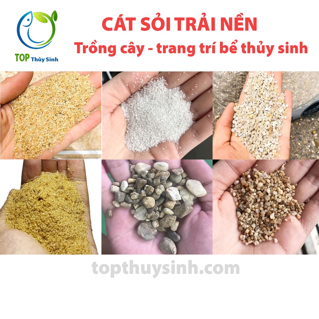 Cát sỏi trải nền trang trí bể cá thủy sinh (1kg)