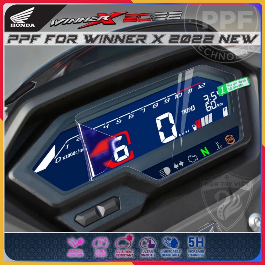 Miếng Dán Winner X V3 2022 PPF Bảo Vệ Chống Trầy Xước Màn Hình Honda Winner X 2022
