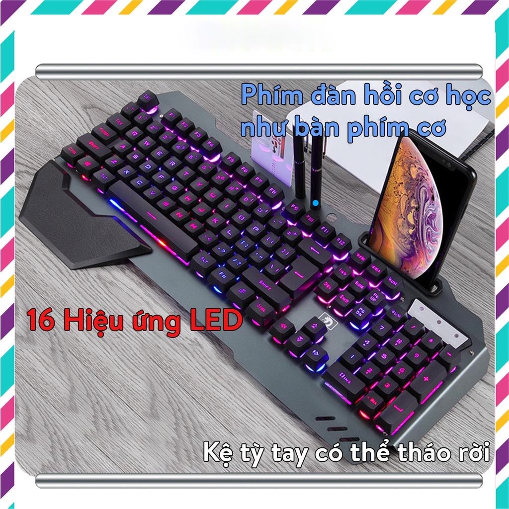 Bàn phím giả cơ Gaming ✔ Bàn phím máy tính laptop chơi game cao cấp K618 Full LED RGB -dc4029