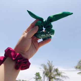 Cột tóc vải lụa tai thỏ