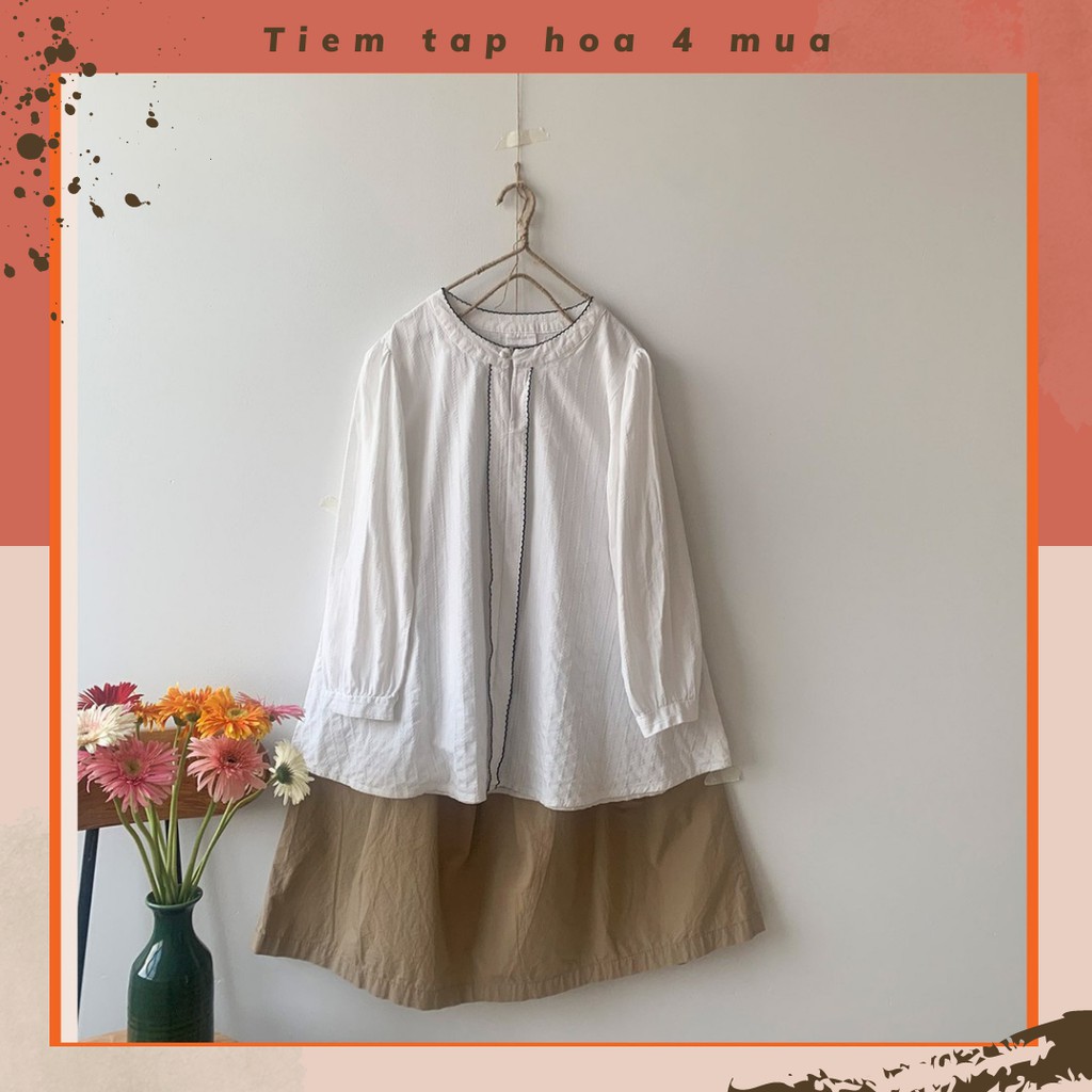 set áo sơ mi xô + chân váy thô. set đo năng động cho ngày hè, kích thước dưới mô tả