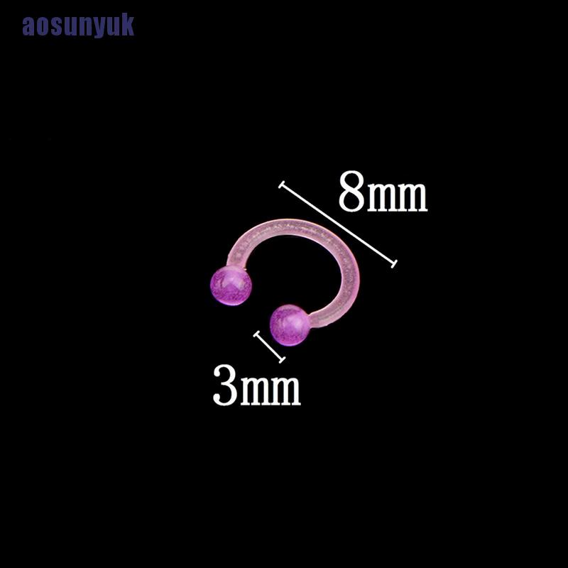 (Hàng Mới Về) Set Khuyên Mũi / Môi / Tai Bằng Nhựa Acrylic Phát Quang Độc Đáo | BigBuy360 - bigbuy360.vn