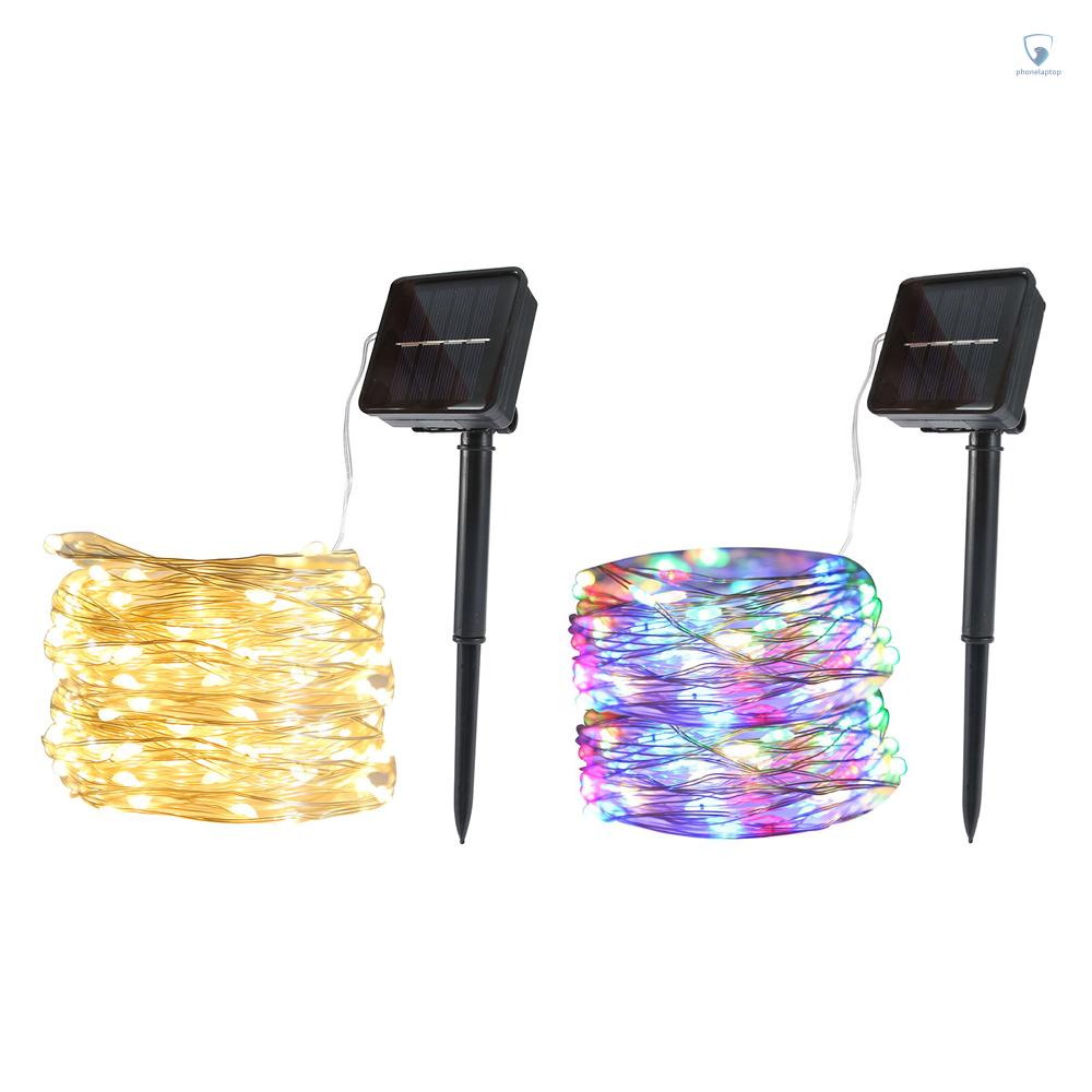 Dây Đèn LED 7/12M Sử Dụng Năng Lượng Mặt Trời Nhiều Màu Sắc Dùng Trang Trí Nhà Cửa