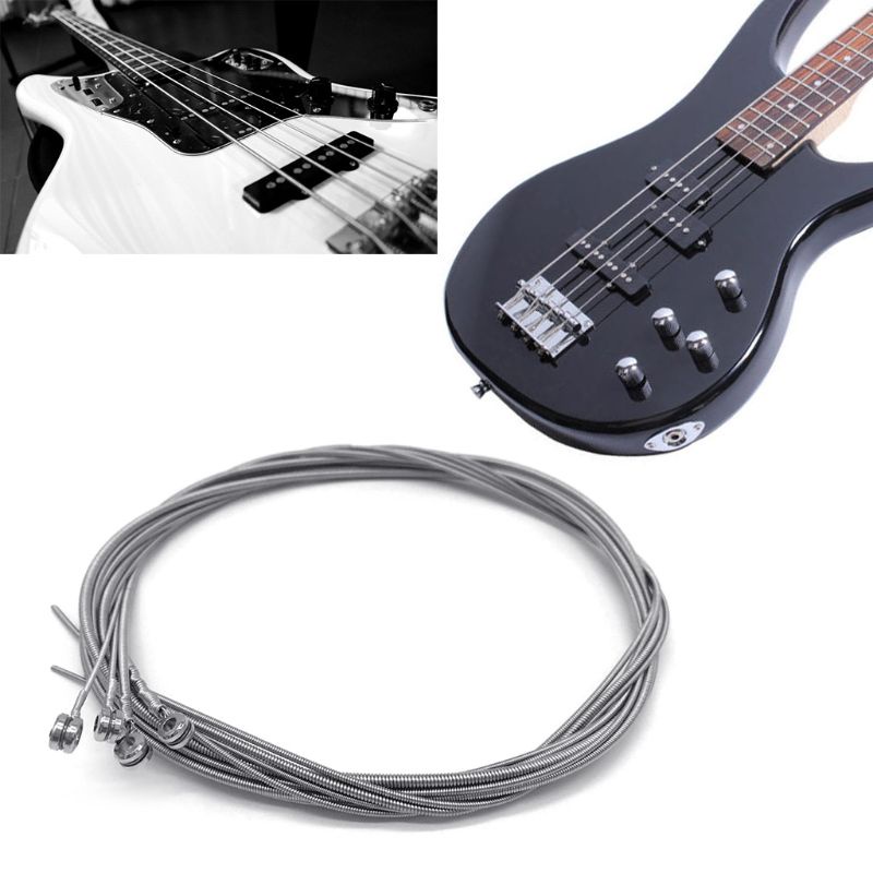 1 Bộ Dây Đàn Bass 4 Dây Bằng Thép Thay Thế Cho Đàn Guitar Điện (044-100)