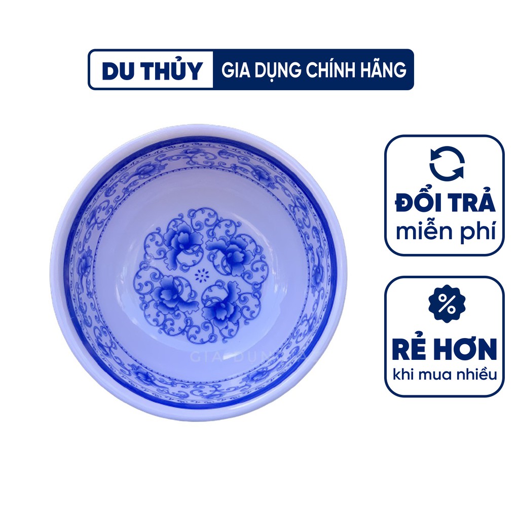 Tô tròn sâu 6’’ trenz, vĩnh hòa với 4 kích thước, nhựa melamine an toàn sức khỏe, dễ sử dụng của gia dụng Du Thủy