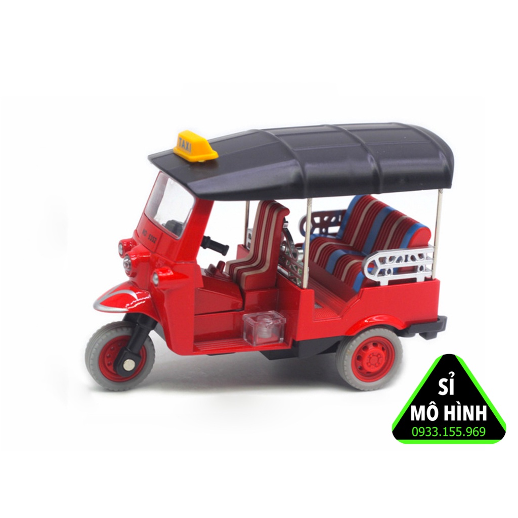 Mô hình xe Taxi tuk tuk Thái Lan bằng kim loại