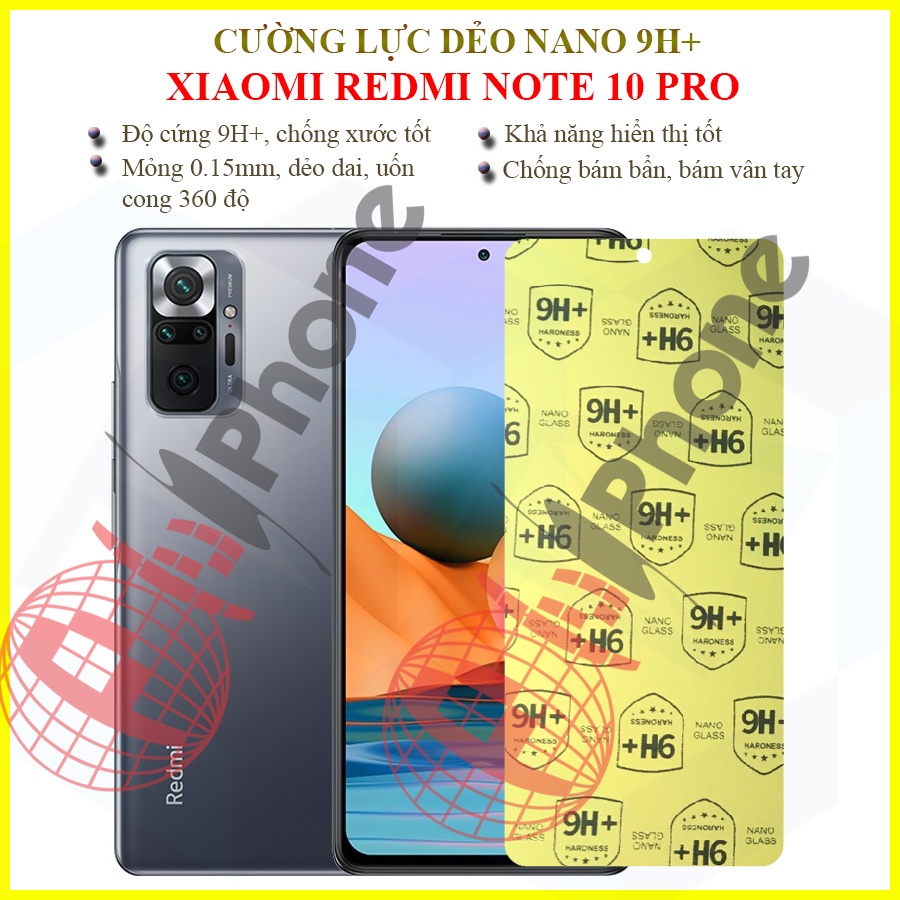 Dán cường lực dẻo nano trong hoặc nhám cho Xiaomi Redmi Note 10 Pro