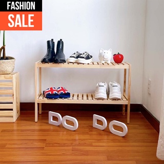 Kệ giày bằng gỗ 2 tầng ngang 50cm - giá để giày dép đa năng gỗ sồi nga decor 50cm x 25cm x 47 cm