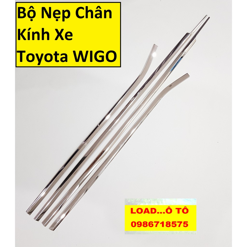 Bộ Nẹp Chân Kính Xe Toyota Wigo Chất Liệu Inox Cao Cấp