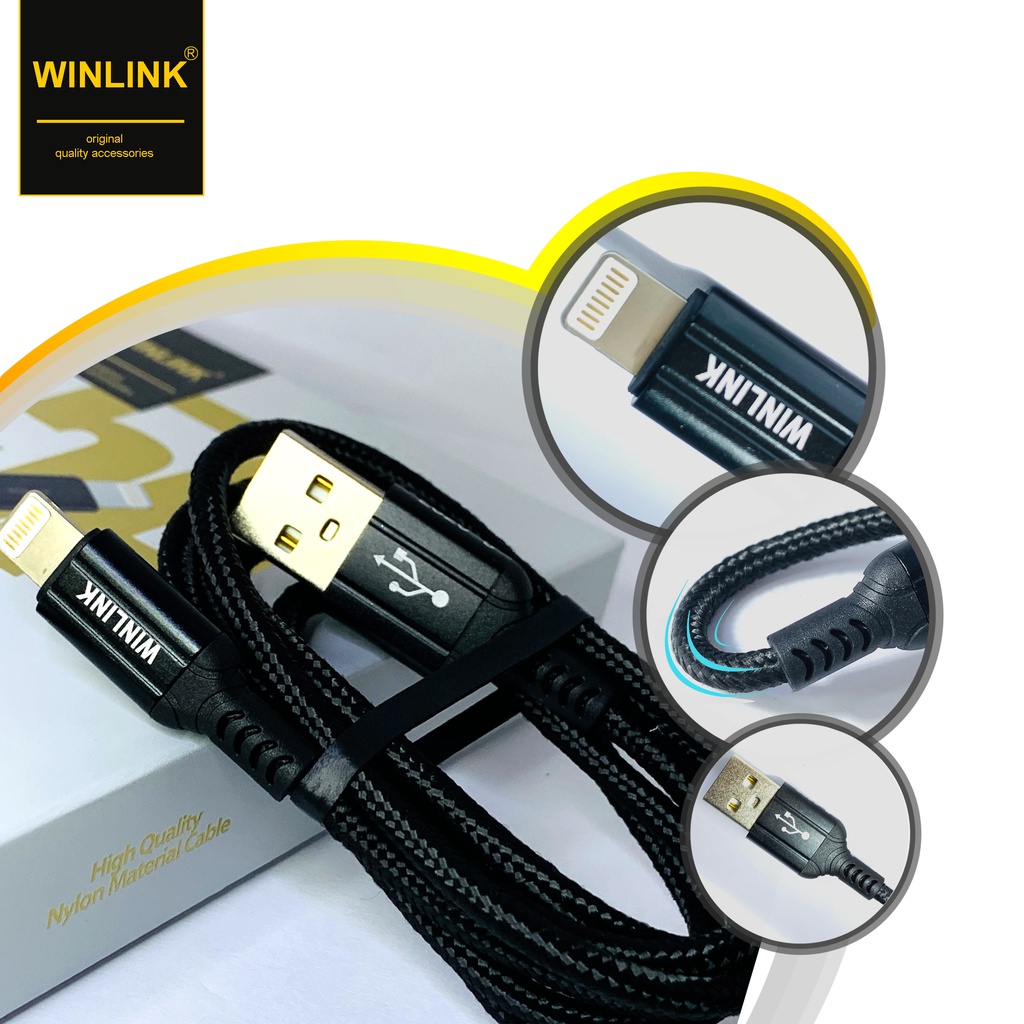 Cáp sặc nhanh Winlink-W39-i ( cáp sạc cho iphone 5s - 11promax )