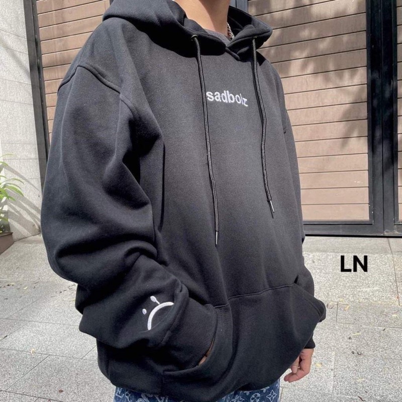 Áo hoodie Sadboi chữ mũ 2 lớp DA6