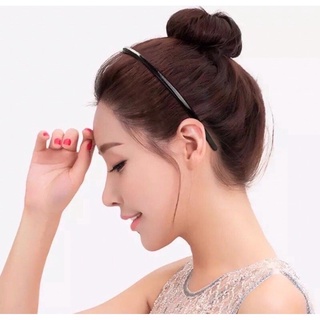 Bờm Cài Tóc Hoạ Tiết Đen Trơn